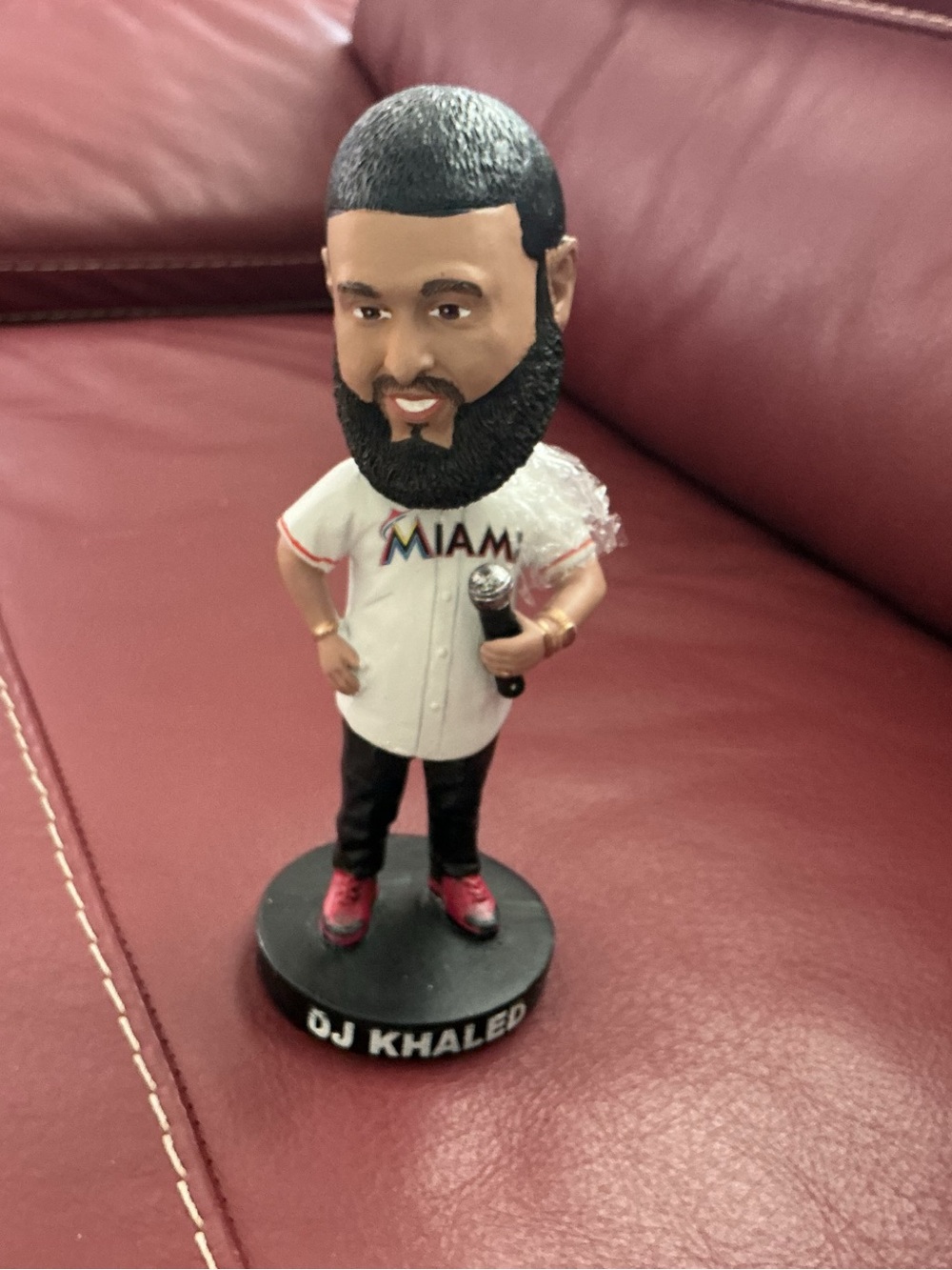 Miami White Jersey DJ Khaled Bobblehead Figurine